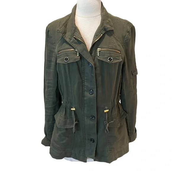 INC International Concepts Jackets Coats Inc Green Linen